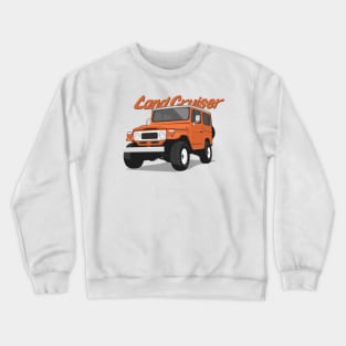 Land cruiser fj40 hardtop off road orange Crewneck Sweatshirt